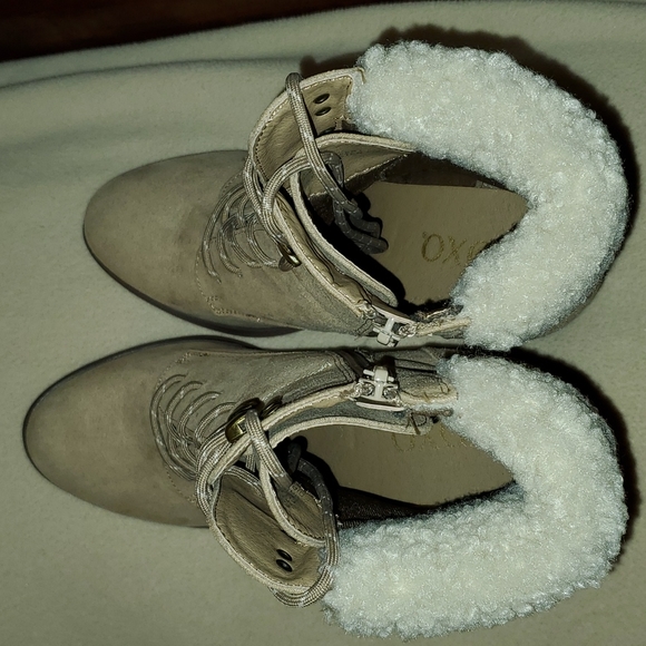 XOXO Maddie-2 Stone Boot Zip Up Closure Lace Front, Heel and Round Toe  6.5 - Picture 9 of 12